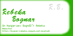 rebeka bognar business card